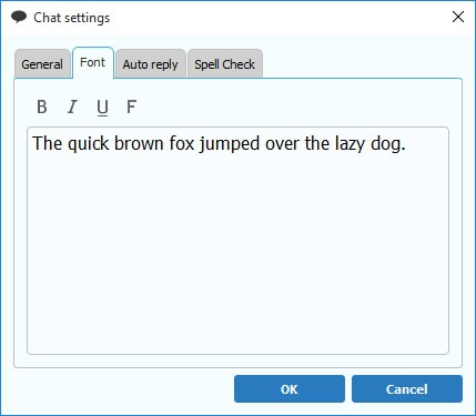 Chat Font Options