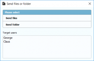 Send files or Folder through Brosix