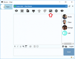 Whiteboard plugin on a chat room