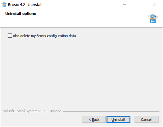 uninstall Brosix app