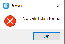 No valid skin found